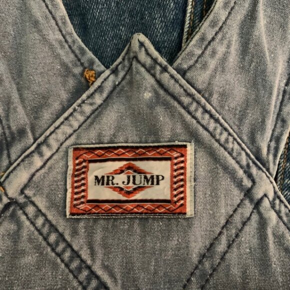 Denim Vintage Mr. Jump Women’s Overall Straight Leg Side Buttons Jeans Jumpsuit - Picture 6 of 9